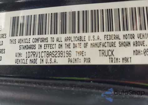 2010 Dodge Ram 1500 Slt/Sport/Trx из США, поврежденный, VIN 1D7RV1CT8AS239196